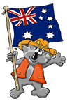koala with flag